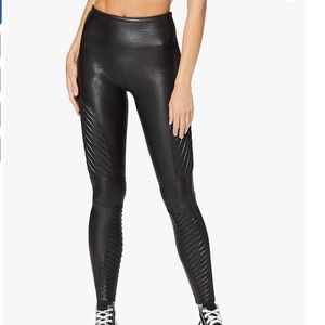 Spanx Faux Leather Moto Leggings